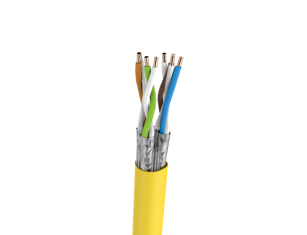 купить BKT 695 cat.7 wire Cable S/FTP FRNC YELLOW 23AWG (500m) Кабель витая пара S/FTP, кат.7, желтый BKT 695 cat.7 wire Cable S/FTP FRNC YELLOW 23AWG (500m) Кабель витая пара S/FTP, кат.7, желтый